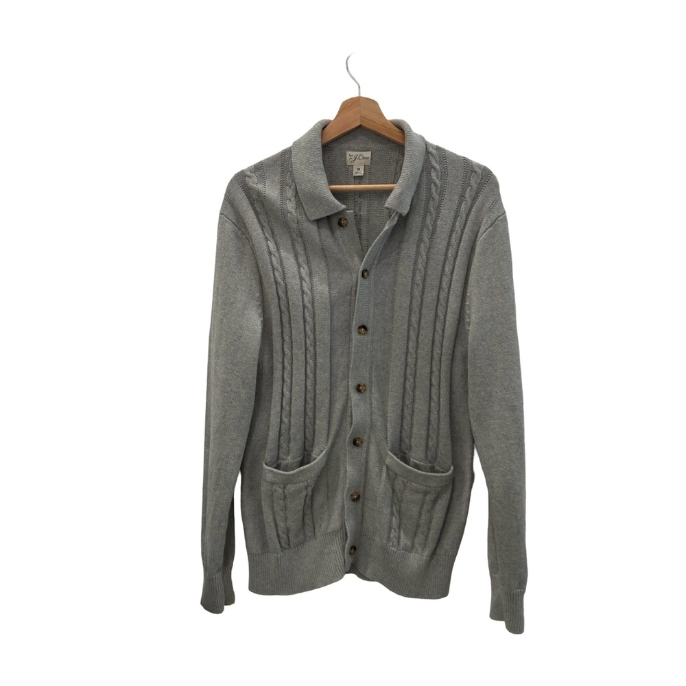 J.crew Heritage cotton cable-knit cardigan sweater-polo